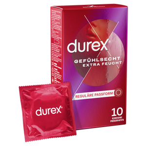 Durex Gefühlsecht Extra Feucht, 10 Kondome