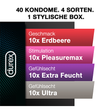 Durex Fun Explosion Black Box, 40 Kondome