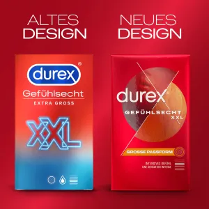 Durex Gefühlsecht Extra Groß, 10 Kondome